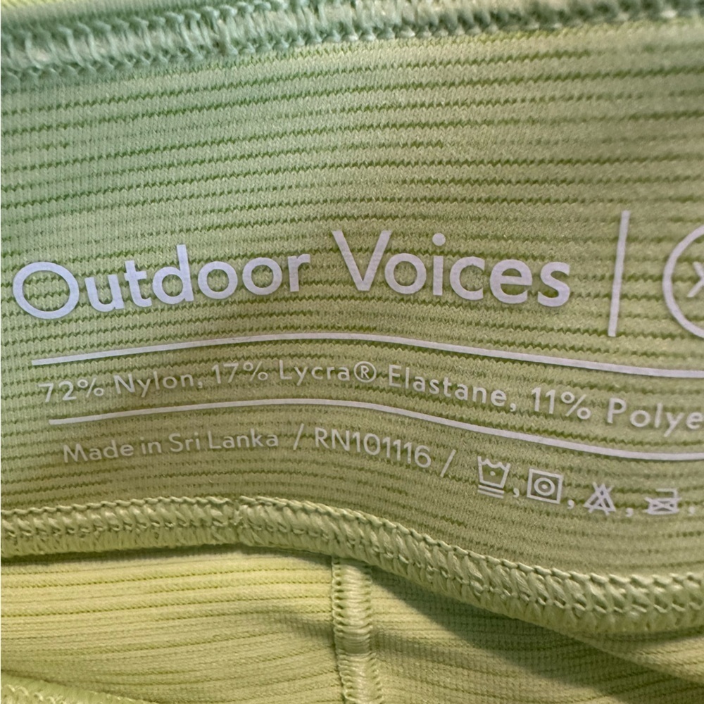 Outdoor Voices Thrive 5" Bike Shorts Neon Yellow Green XXS - Picture 8 of 11